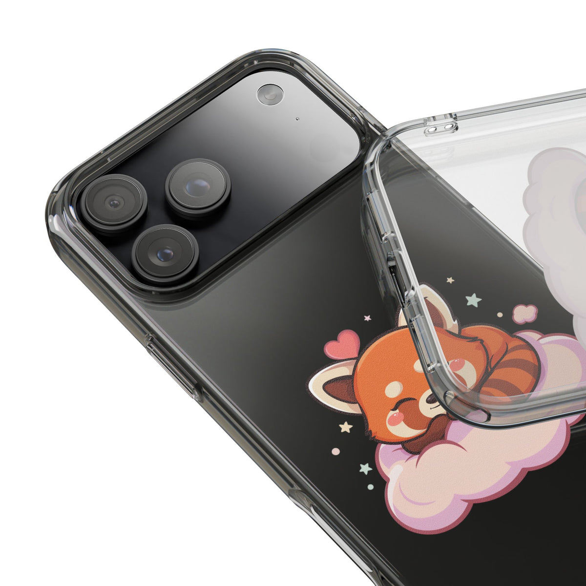 Cute Red Panda Phone Case, Dreamy Kawaii Cloud Art