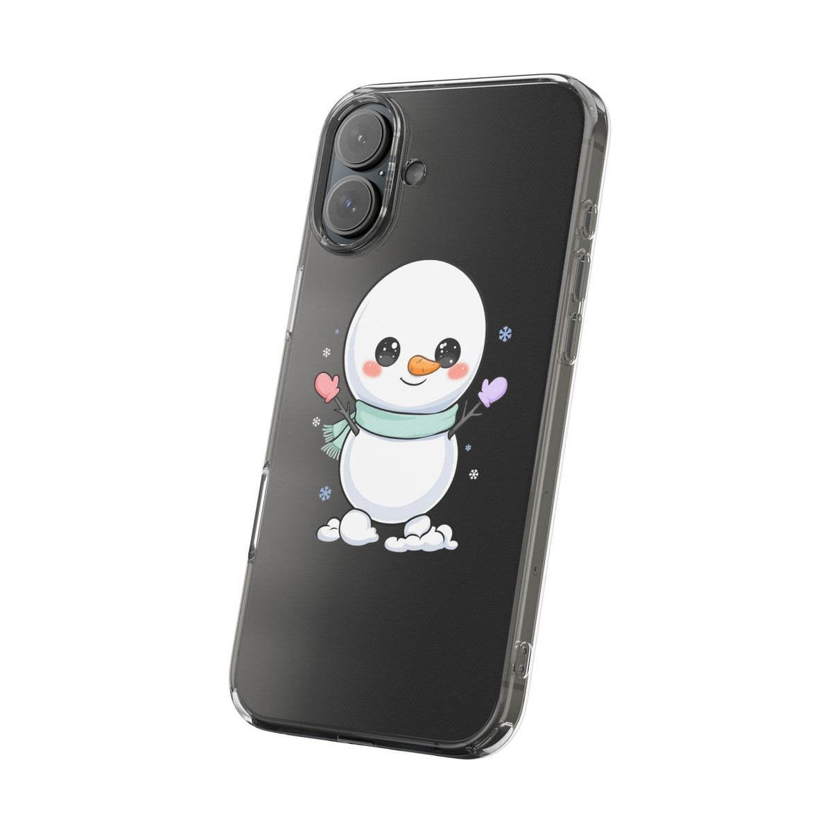 Kawaii Snowman Clear Impact-Resistant Case