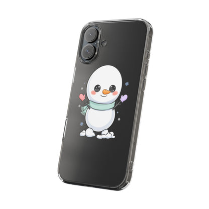 Kawaii Snowman Clear Impact-Resistant Case