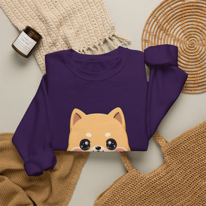 Kawaii Shiba Inu Skateboard Sweatshirt, Cute Dog Lover Gift