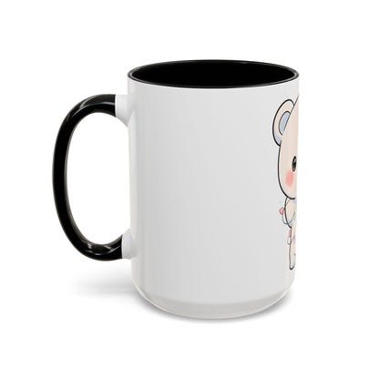 Kawaii Polar Bear Mug, Festive Holiday Gift