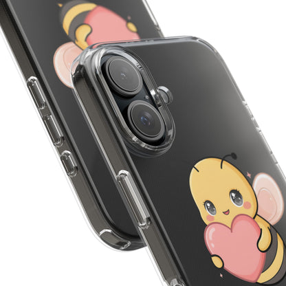 Kawaii Bee Clear Impact-Resistant Phone Case