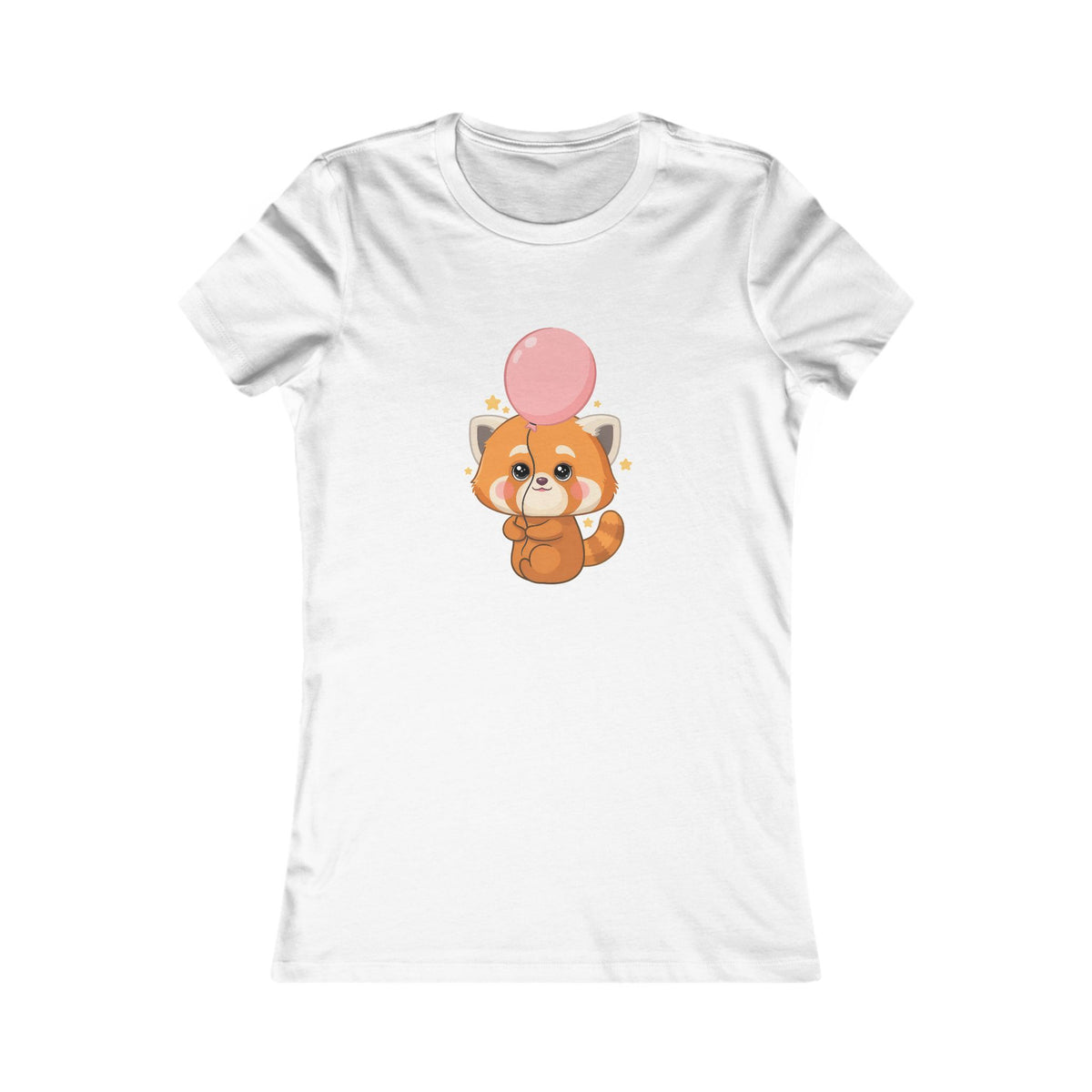 Kawaii Red Panda Women's Favorite Tee with Balloon
