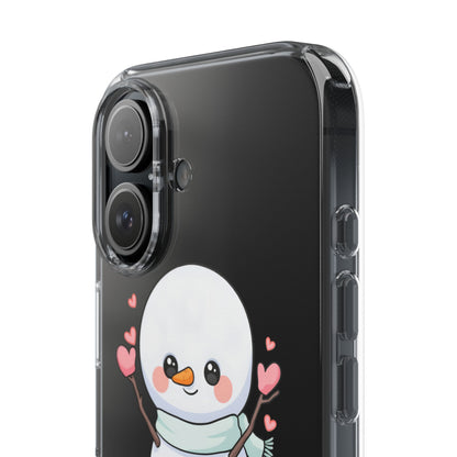Kawaii Snowman Phone Case, Cute Winter Cheer
