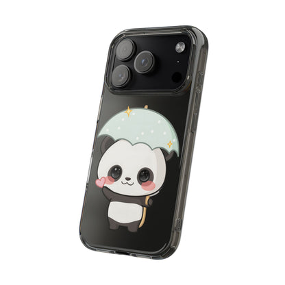 Kawaii Panda Clear Impact-Resistant Phone Case
