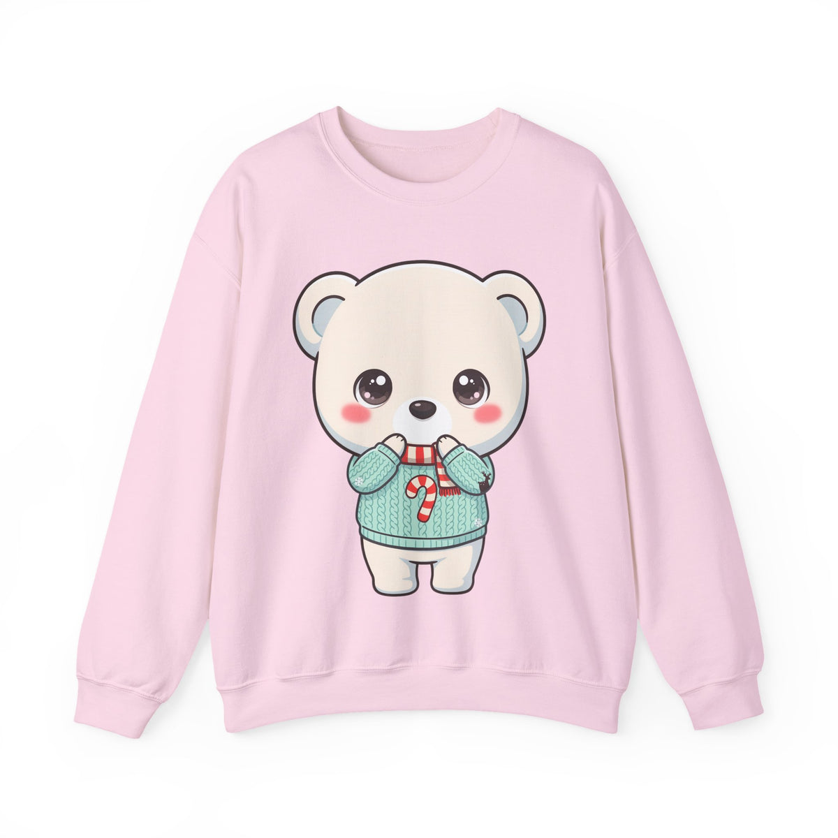 Kawaii Polar Bear Christmas Sweatshirt for Cozy Holiday Moments
