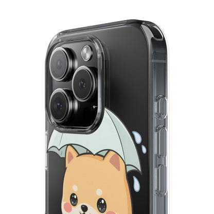 Shiba Inu Phone Case, Kawaii Rainy Day Pup