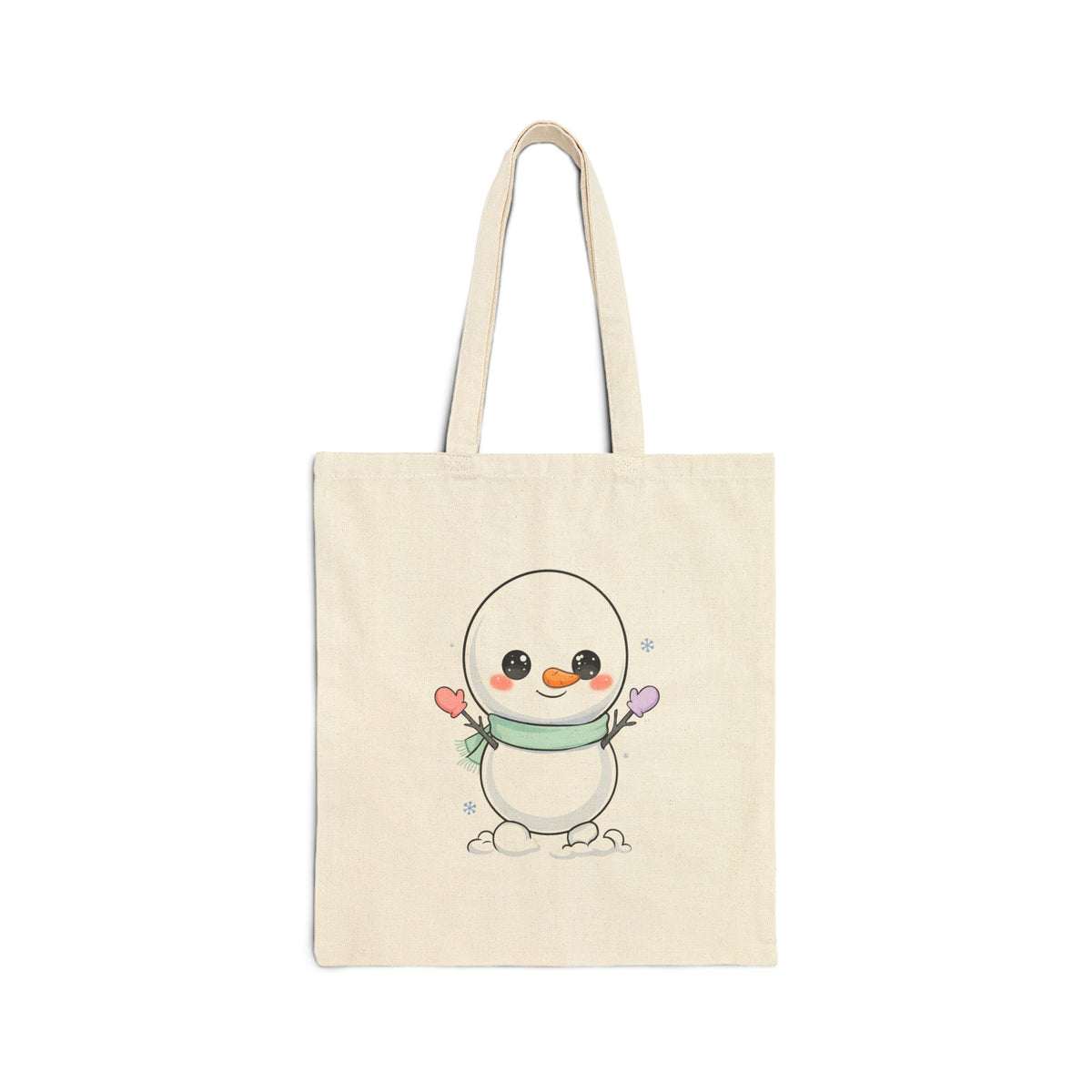 Kawaii Snowman Tote Bag for Cozy Winter Cheer