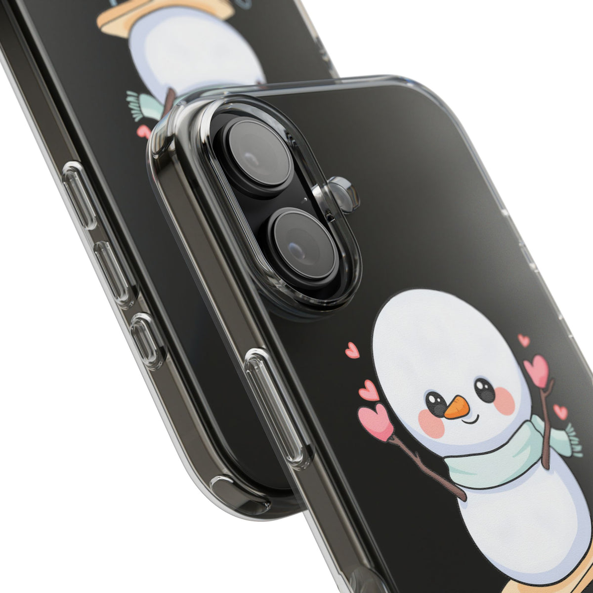 Kawaii Snowman Phone Case, Cute Winter Cheer