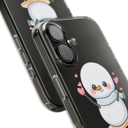 Kawaii Snowman Phone Case, Cute Winter Cheer