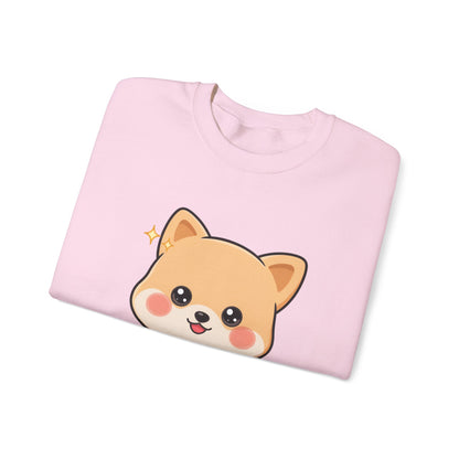 Kawaii Shiba Inu Sweatshirt, Cute Puppy Crewneck
