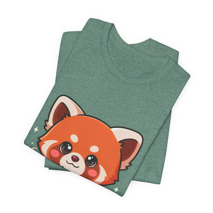 Kawaii Red Panda Coffee Tee for Cute Animal Lovers