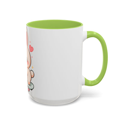 Kawaii Bunny Skateboard Mug – Cute Accent Coffee Mug