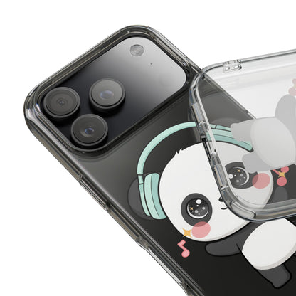 Kawaii Panda Phone Case with Headphones