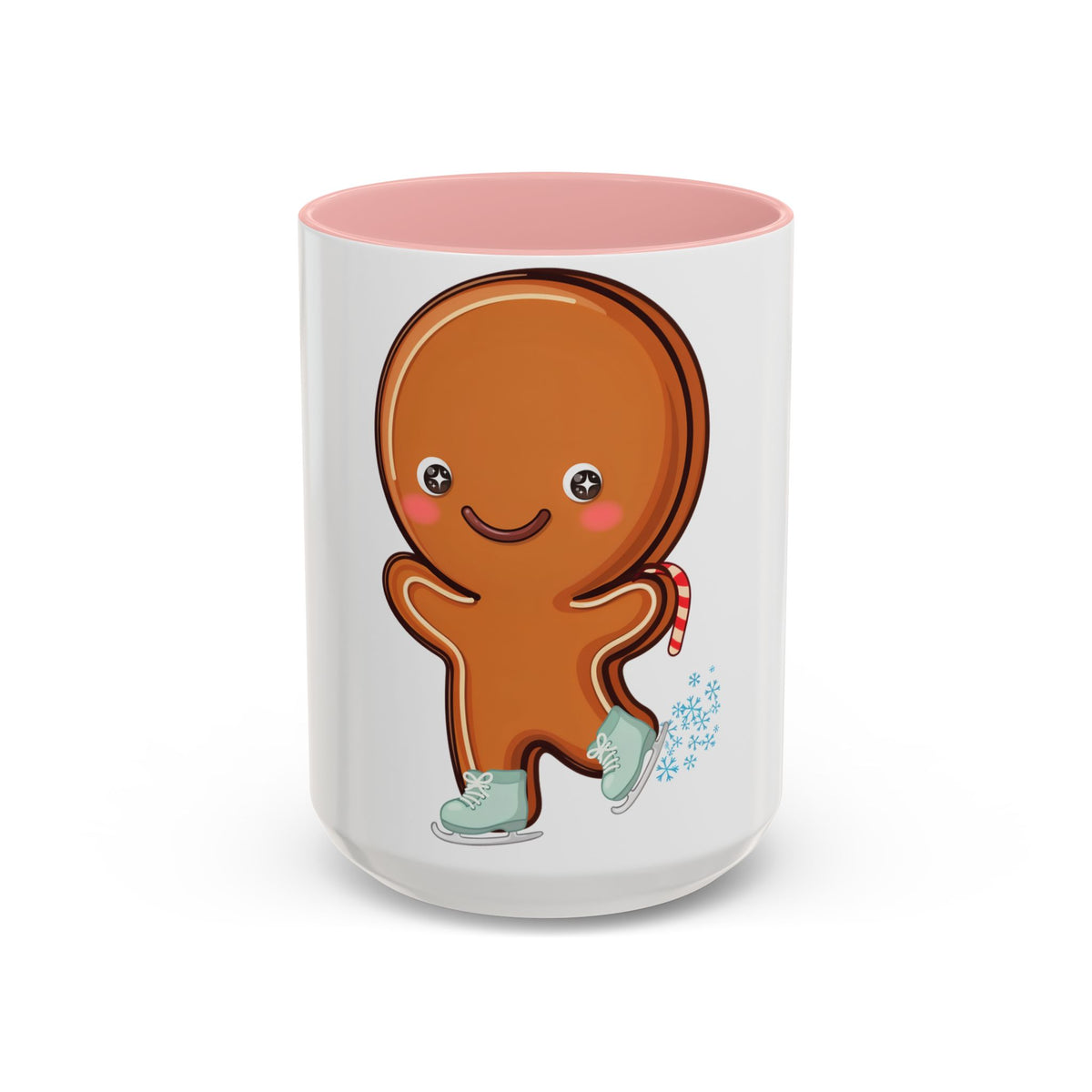 Gingerbread Man Ice Skating Accent Coffee Mug