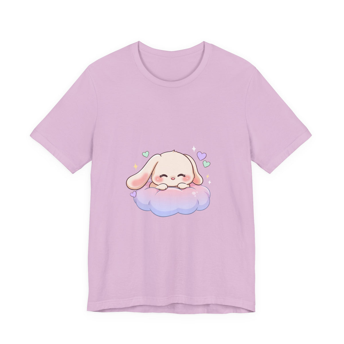 Kawaii Sleeping Bunny Tee, Cute Cloud Nap Unisex Shirt