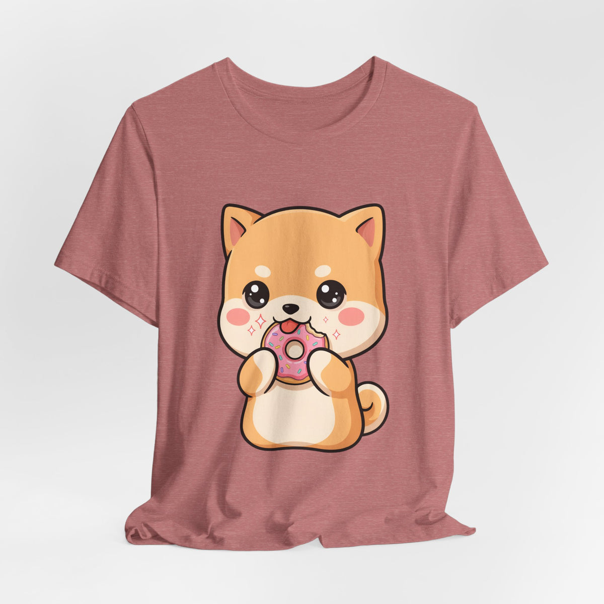 Kawaii Shiba Inu Donut Unisex Jersey Short Sleeve Tee