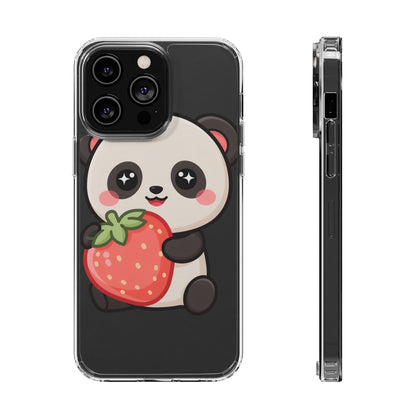 Kawaii Panda Phone Case, Sweet Strawberry Gift