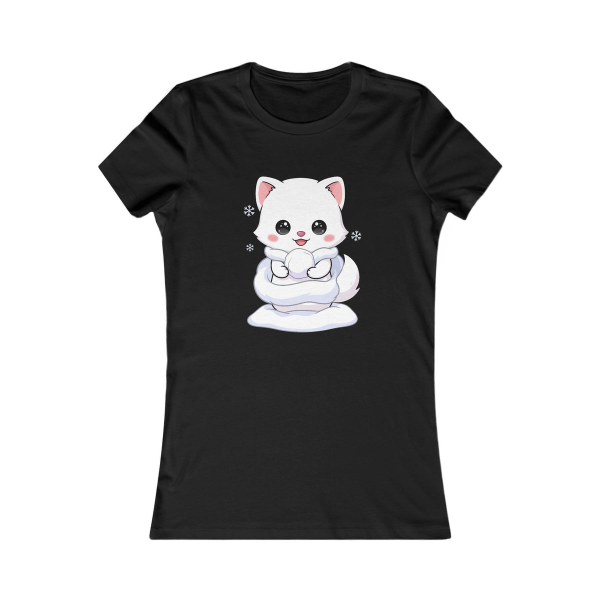 Kawaii Arctic Fox T-Shirt for Cute Winter Style