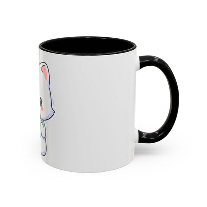 Kawaii Arctic Fox Mug – Cute Cocoa Lover Accent Coffee Mug