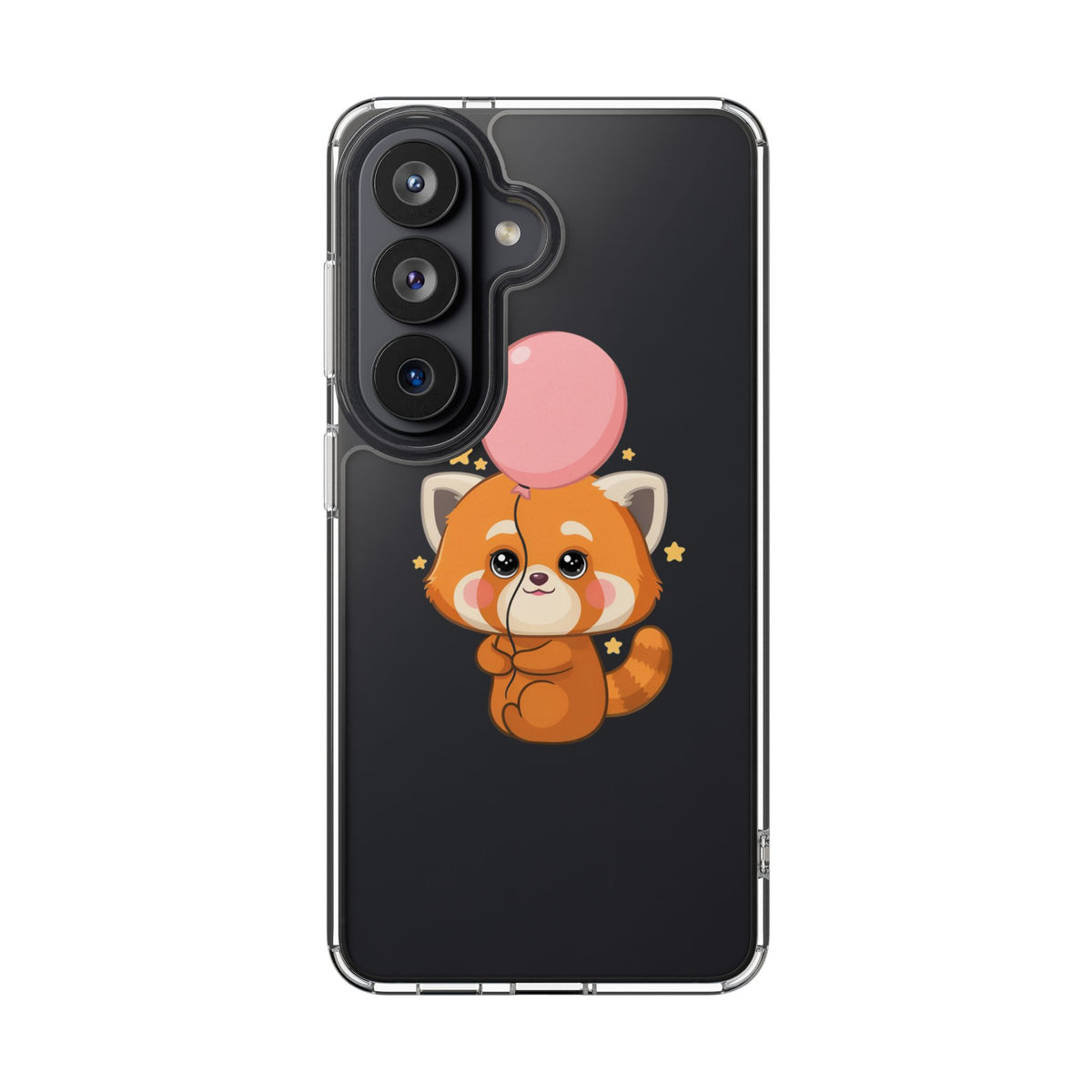 Kawaii Red Panda Clear Impact-Resistant Case with Balloon