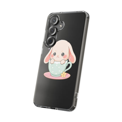 Kawaii Bunny Phone Case, Cute Teacup Rabbit