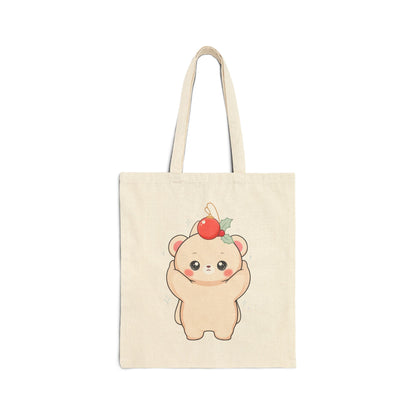 Kawaii Polar Bear Christmas Tote Bag for Cozy Holiday Cheer