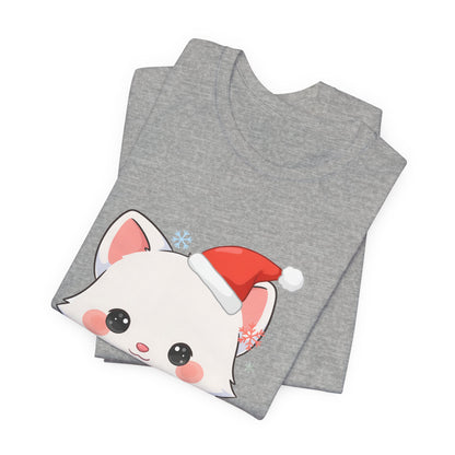 Christmas Arctic Fox T-Shirt for Cozy Holiday Readers
