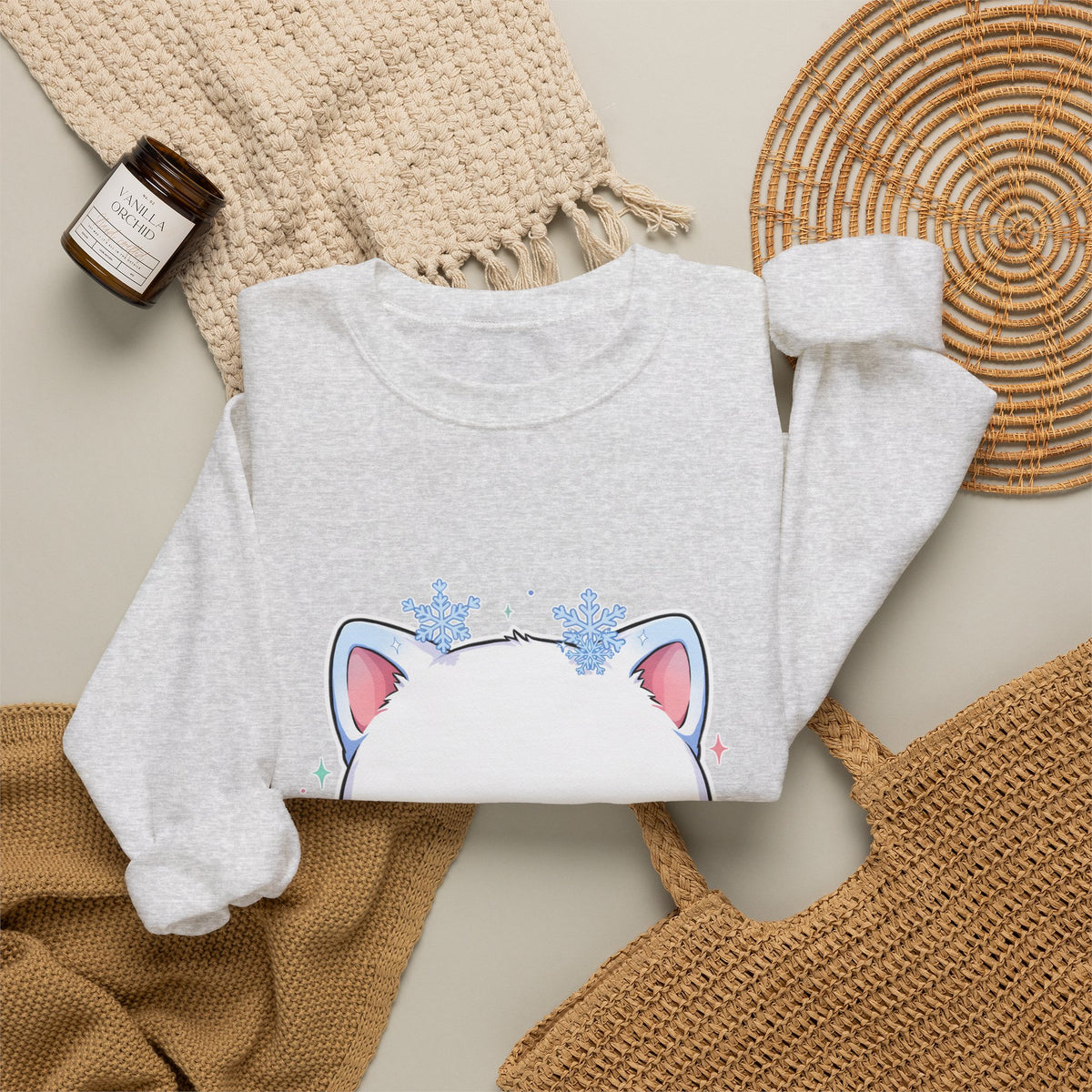 Kawaii Arctic Fox Sweatshirt for Cute Winter Animal Lovers