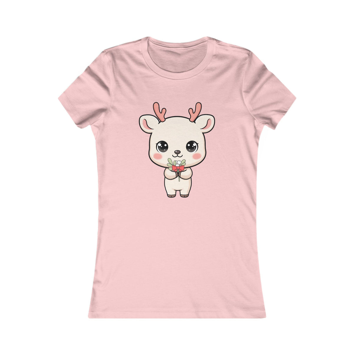 Kawaii Reindeer T-Shirt for Mistletoe-Loving Holiday Fans