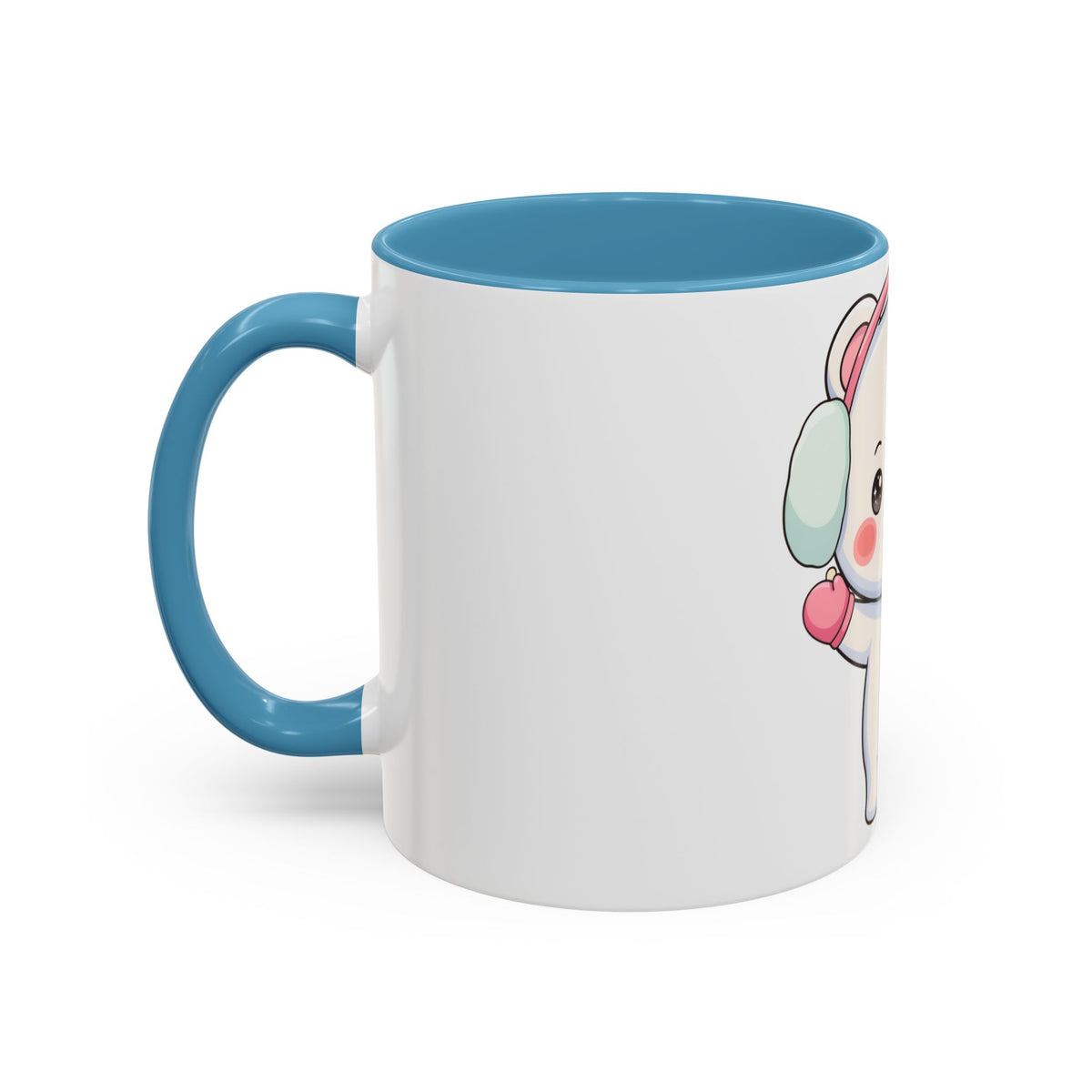 Kawaii Polar Bear Mug, Cute Winter Accent Coffee Mug