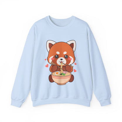 Kawaii Red Panda Ramen Sweatshirt for Cozy Foodie Days