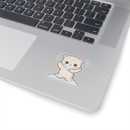 Kawaii Polar Bear Sticker for Laptops and Journals