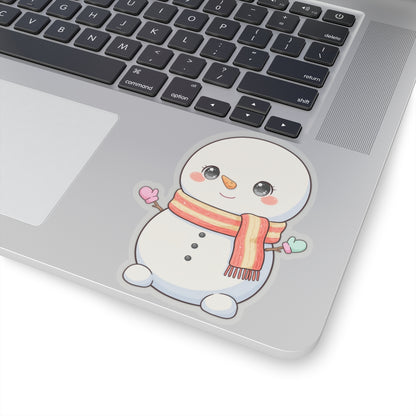 Kawaii Snowman Christmas Sticker for Holiday Gifts