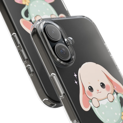 Kawaii Bunny Phone Case, Cute Teacup Rabbit
