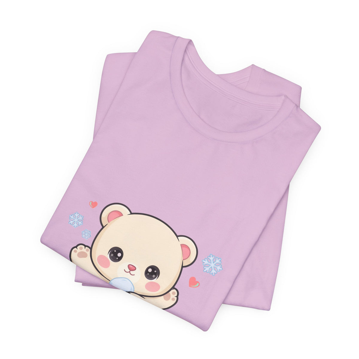 Kawaii Polar Bear Tee, Cute Snow Day Unisex Shirt