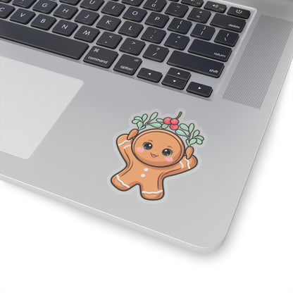 Kawaii Gingerbread Sticker for Cozy Christmas Cheer