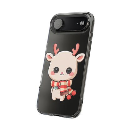 Christmas Reindeer Phone Case, Cute Kawaii Holiday Gift