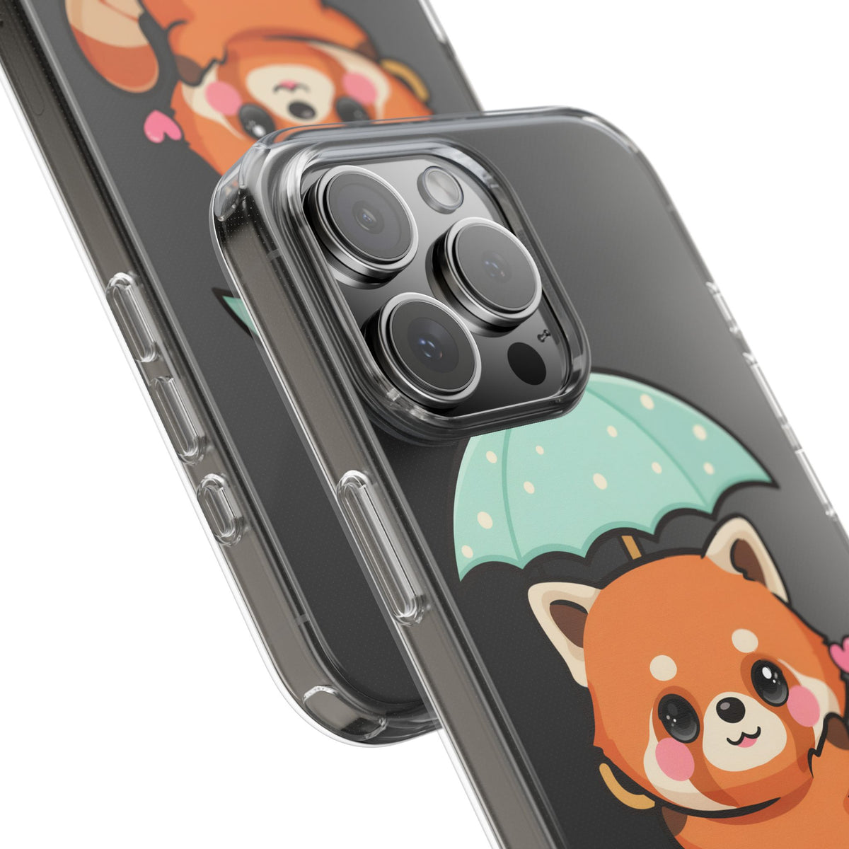 Kawaii Red Panda Clear Impact-Resistant Case
