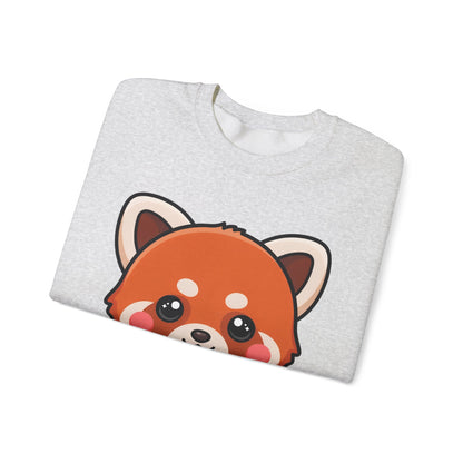 Kawaii Red Panda Sweatshirt, Cute Ice Cream Animal Crewneck