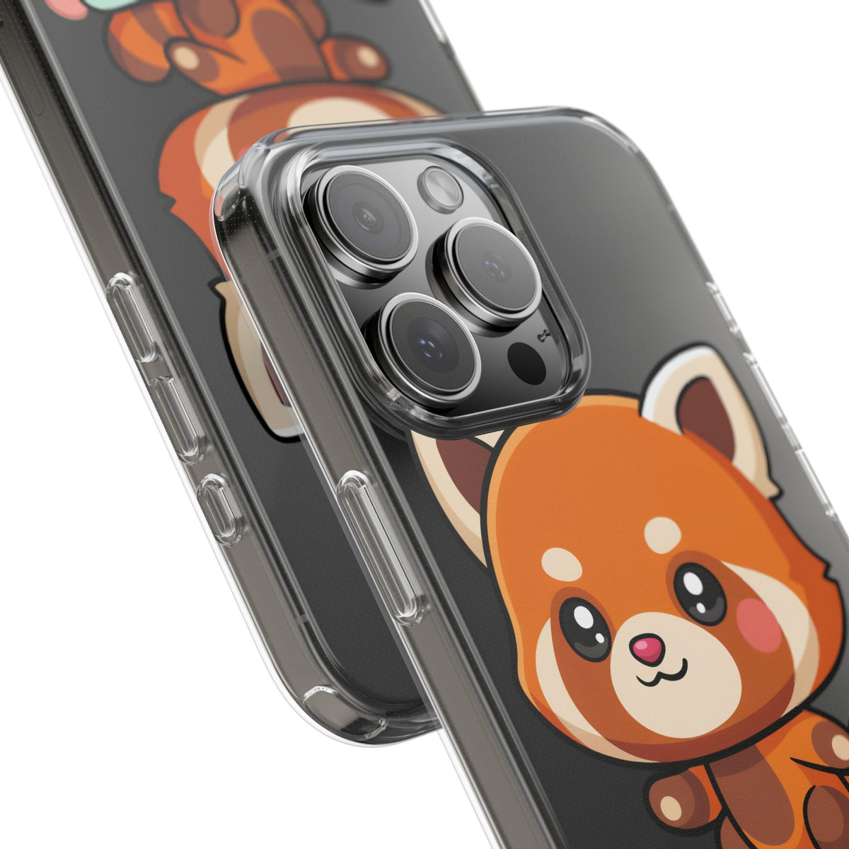 Red Panda Skateboard Phone Case, Cute Kawaii Style
