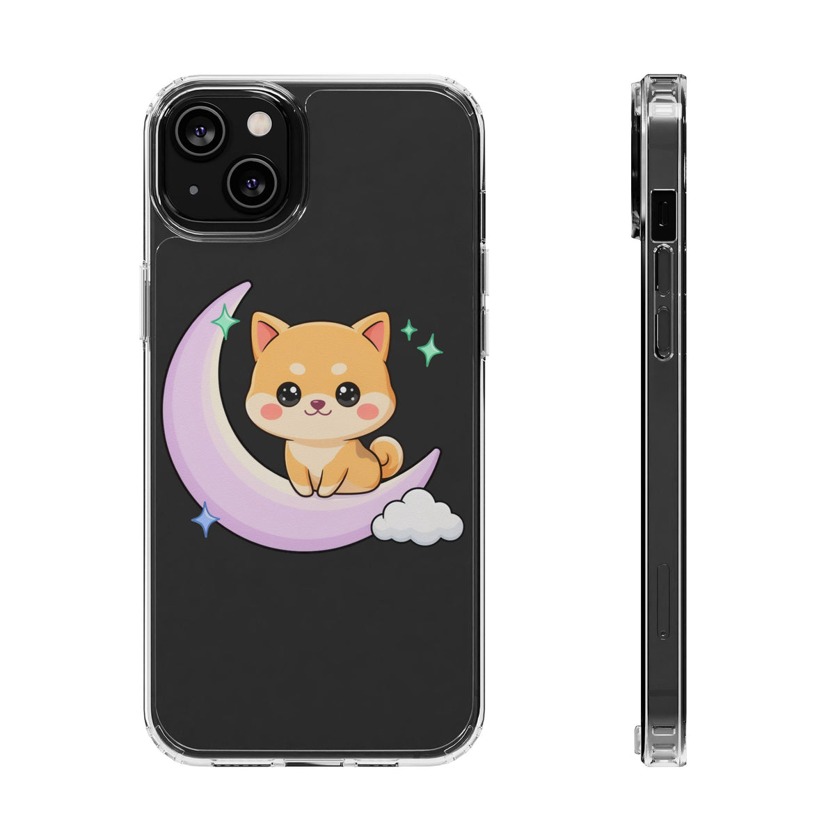 Kawaii Shiba Inu Phone Case – Crescent Moon Cutie