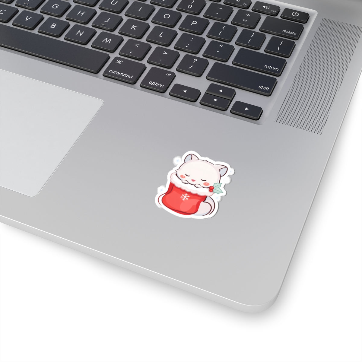 Kawaii Arctic Fox Christmas Sticker for Cozy Holiday Fans