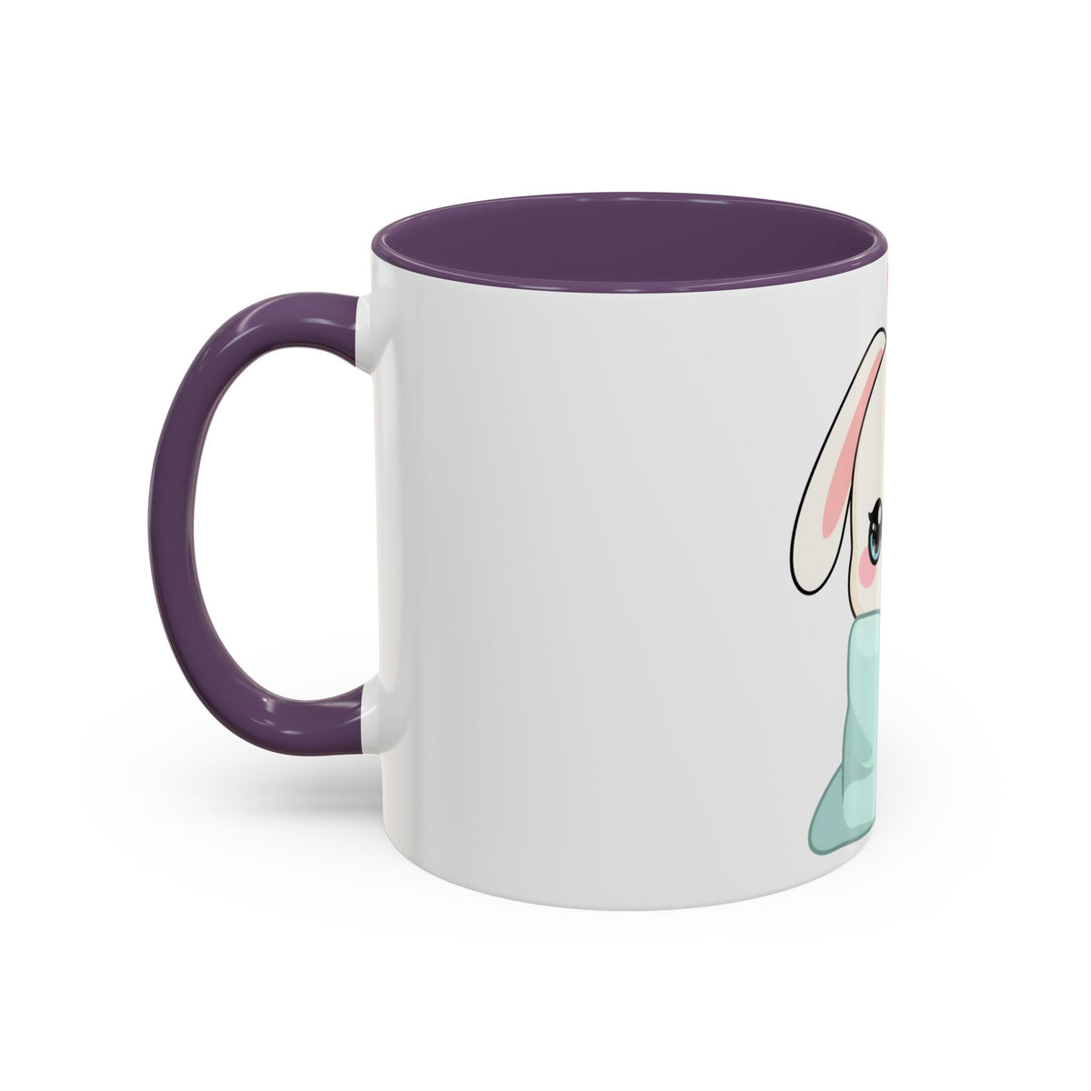 Kawaii Bunny Accent Coffee Mug for Cozy Moments