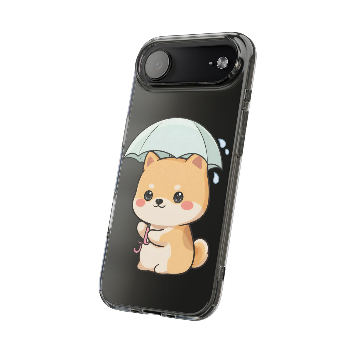 Shiba Inu Phone Case, Kawaii Rainy Day Pup