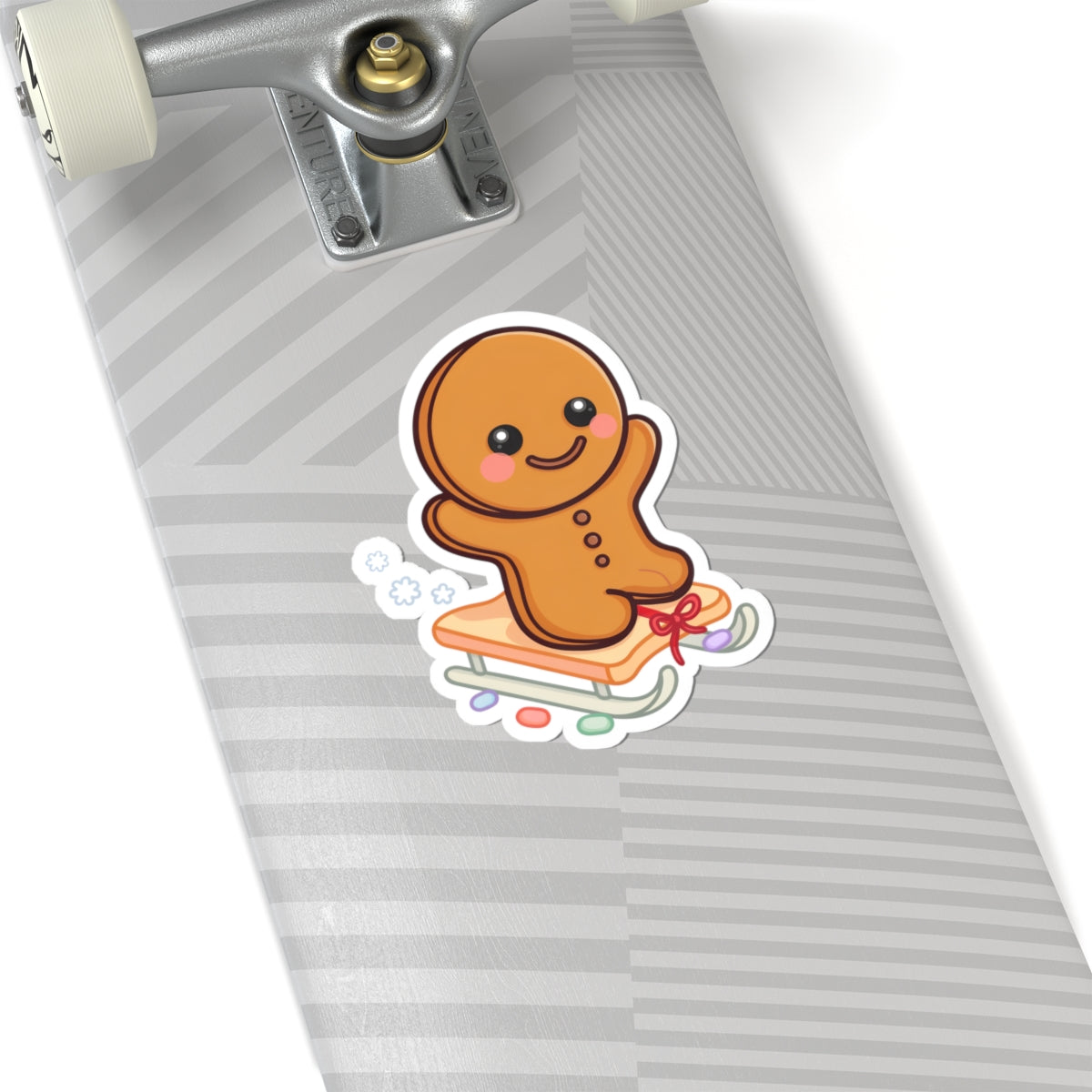 Gingerbread Man Kiss-Cut Sticker for Holiday Gifting