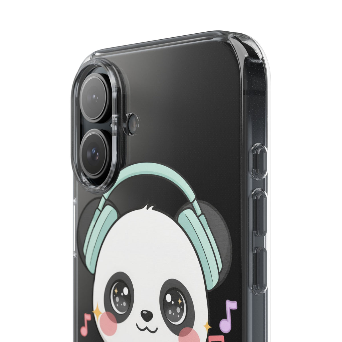 Kawaii Panda Phone Case with Headphones