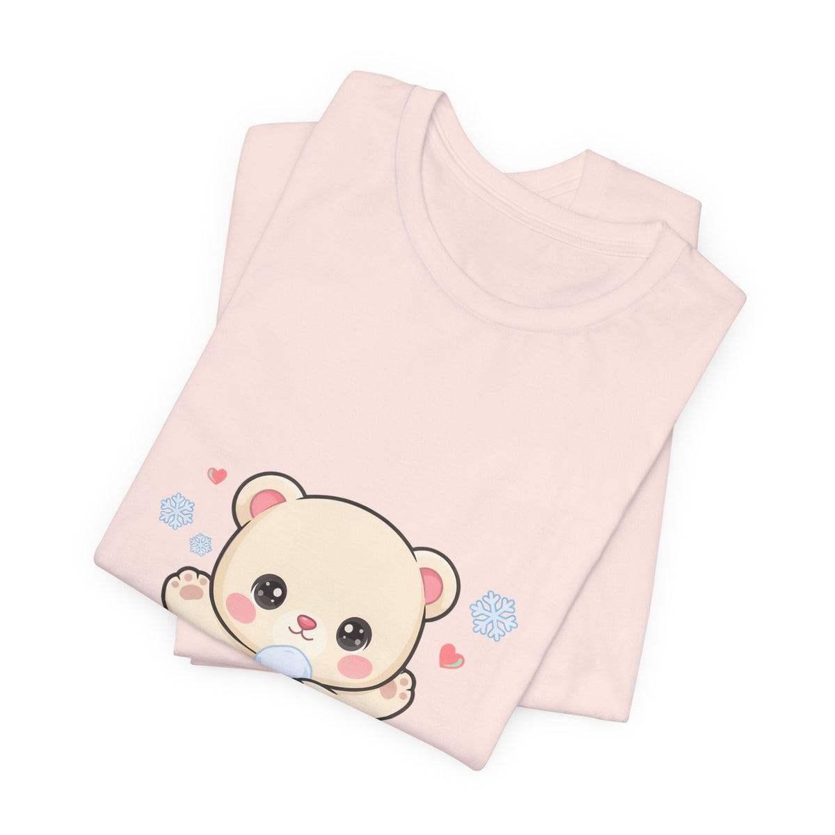 Kawaii Polar Bear Tee, Cute Snow Day Unisex Shirt