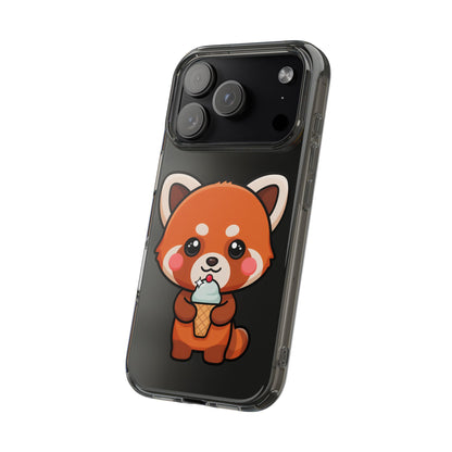 Kawaii Red Panda Phone Case with Ice Cream