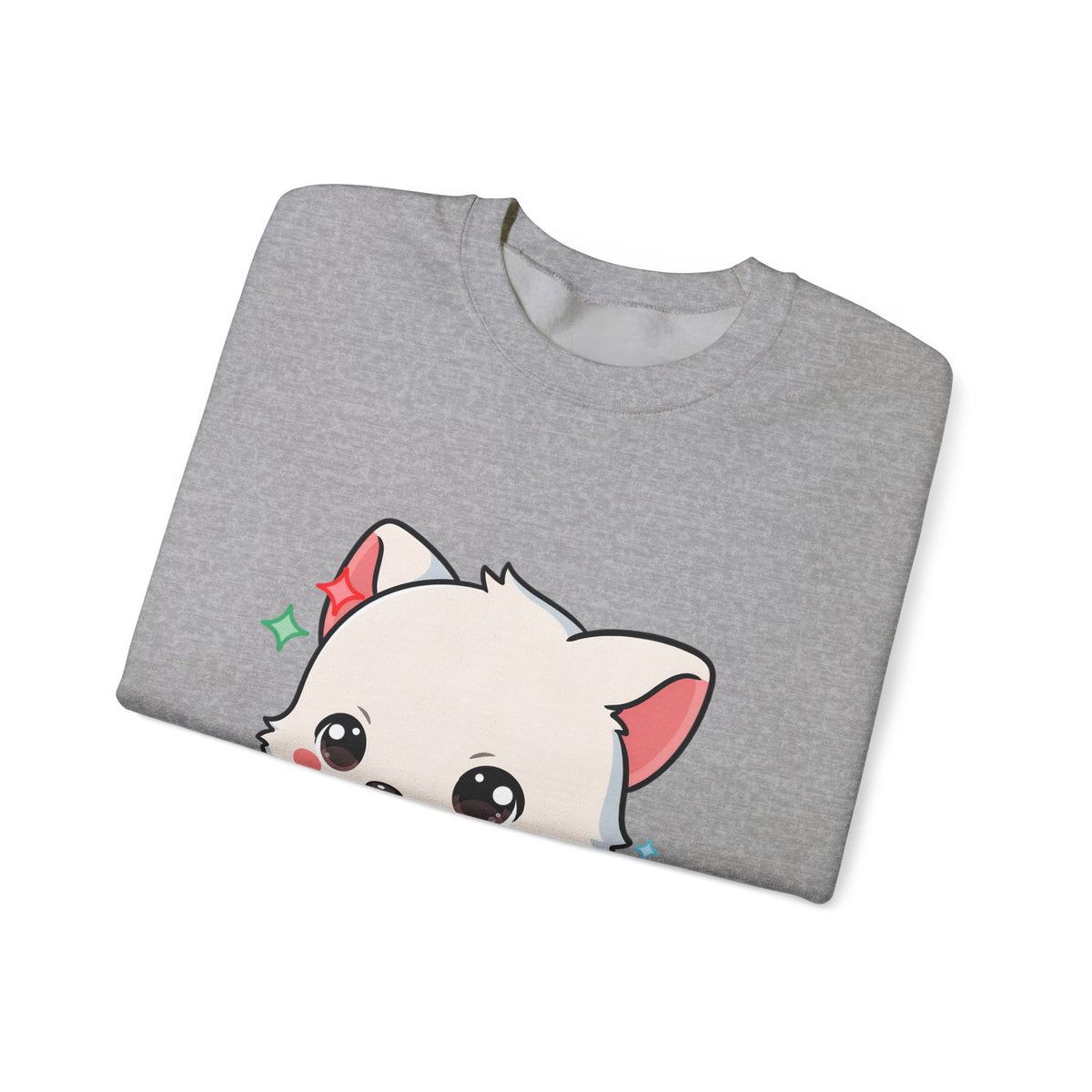 Kawaii Christmas Fox Sweatshirt, Cute Holiday Crewneck
